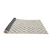 Sideview of Traditional Champagne Beige Trellis Rug, tr3860