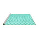 Sideview of Trellis Turquoise Modern Area Rugs, wshtr3860turq