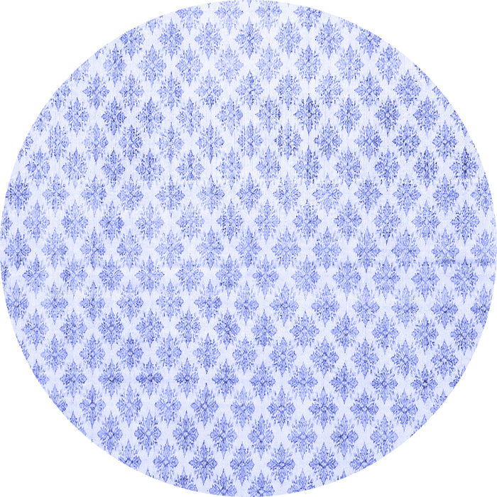 Round Trellis Blue Modern Rug, tr3860blu