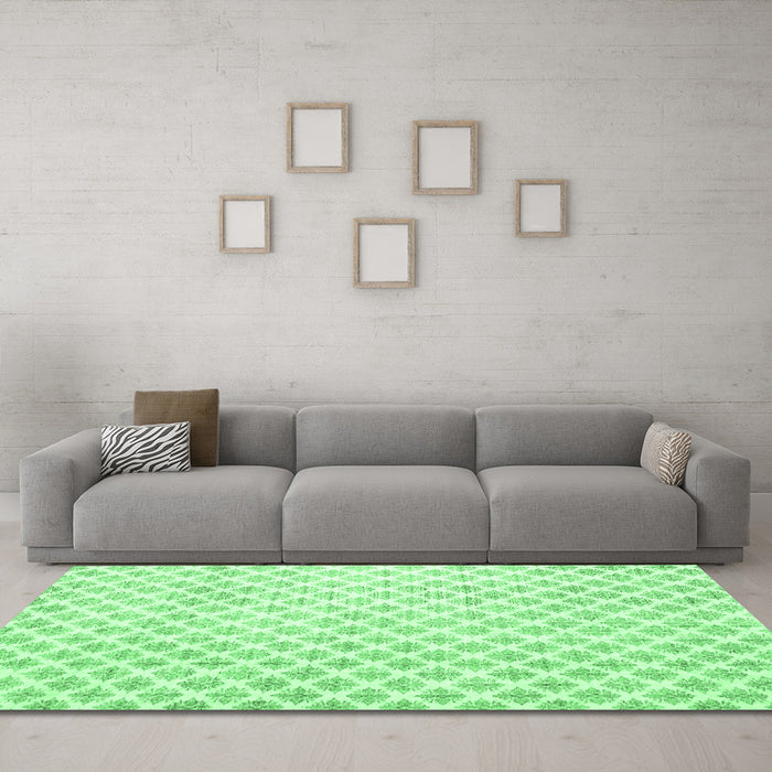 Trellis Emerald Green Modern Area Rugs in a Living Room,, wshtr3860emgrn