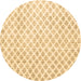 Round Trellis Brown Modern Rug, tr3860brn