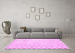 Trellis Pink Modern Rug in a Living Room, wshtr3860pnk