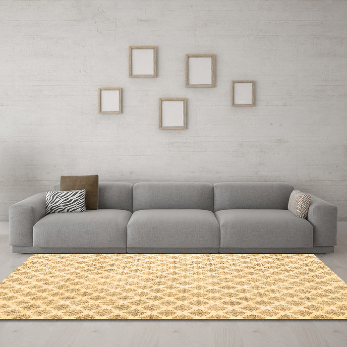 Trellis Brown Modern Rug in a Living Room,, wshtr3860brn