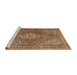 Sideview of Machine Washable Traditional Saddle Brown Rug, wshtr3861