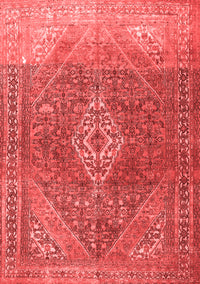 Medallion Red Traditional Rug, tr3861red