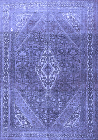 Medallion Blue Traditional Rug, tr3861blu