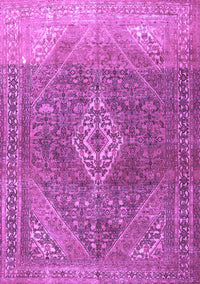 Medallion Purple Traditional Rug, tr3861pur