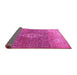 Sideview of Medallion Pink Traditional Rug, tr3861pnk