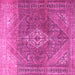 Square Medallion Pink Traditional Rug, tr3861pnk