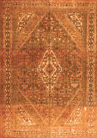 Medallion Orange Traditional Rug, tr3861org