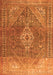 Medallion Orange Traditional Rug, tr3861org