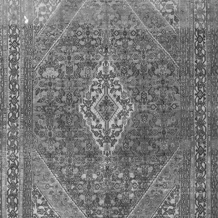 Serging Thickness of Machine Washable Medallion Gray Traditional Rug, wshtr3861gry