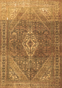 Medallion Brown Traditional Rug, tr3861brn