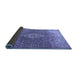 Sideview of Medallion Blue Traditional Rug, tr3861blu