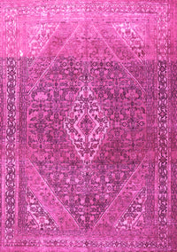 Medallion Pink Traditional Rug, tr3861pnk