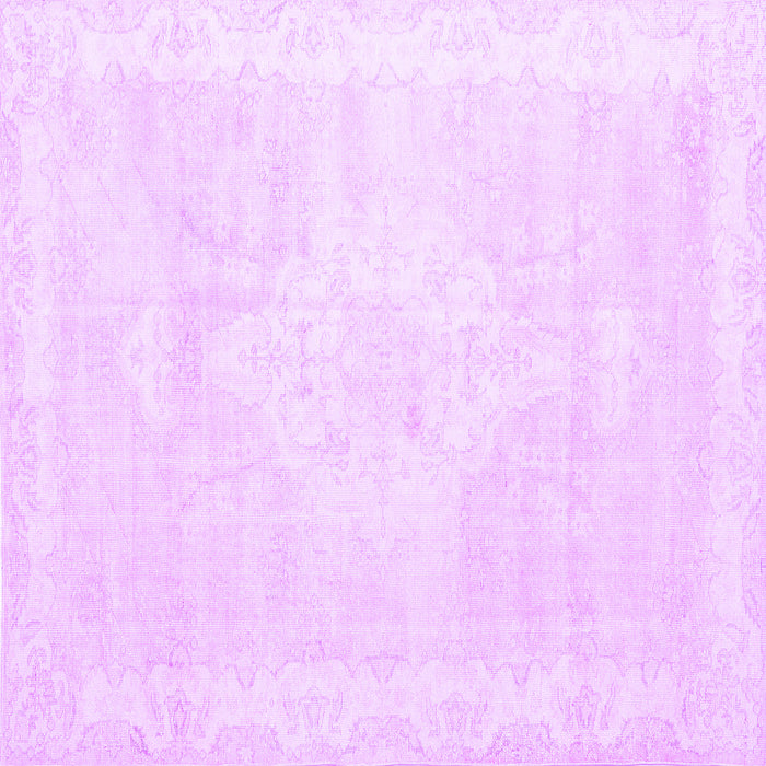 Square Machine Washable Persian Purple Traditional Area Rugs, wshtr3862pur
