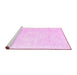 Sideview of Machine Washable Persian Pink Traditional Rug, wshtr3862pnk