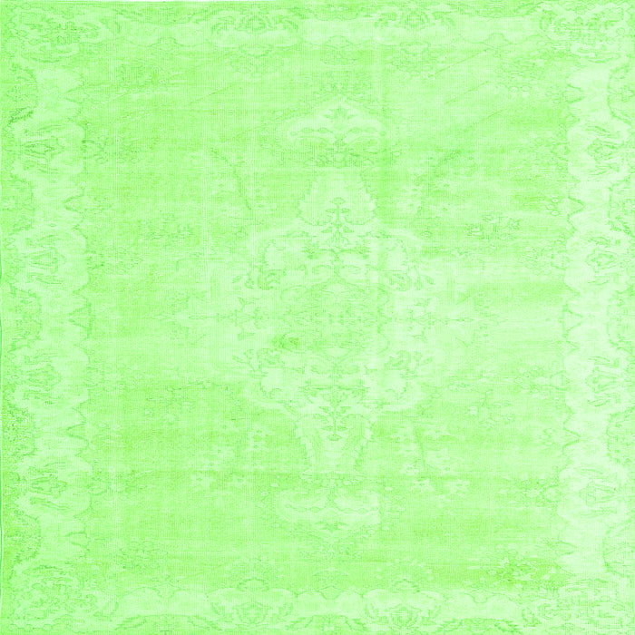 Serging Thickness of Persian Green Traditional Rug, tr3862grn