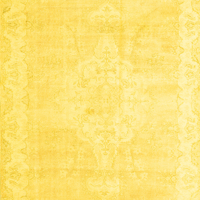 Machine Washable Persian Yellow Traditional Rug, wshtr3862yw