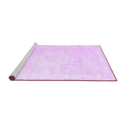 Sideview of Machine Washable Persian Purple Traditional Area Rugs, wshtr3862pur