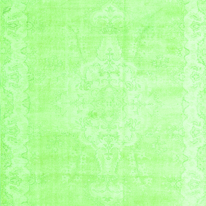 Serging Thickness of Machine Washable Persian Green Traditional Area Rugs, wshtr3862grn