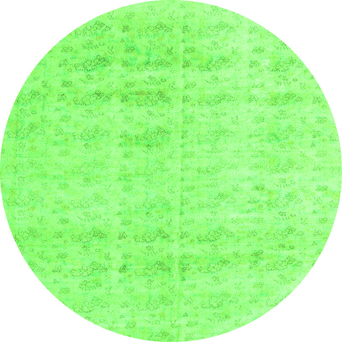 Square Persian Green Traditional Rug, tr3863grn