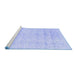 Sideview of Machine Washable Persian Blue Traditional Rug, wshtr3863blu