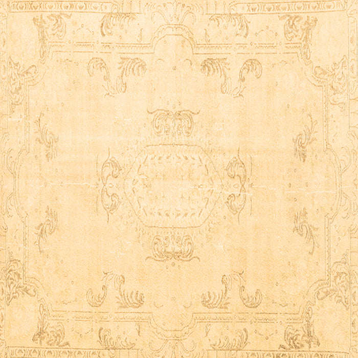 Square Persian Brown Traditional Rug, tr3864brn