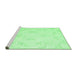 Sideview of Machine Washable Persian Emerald Green Traditional Area Rugs, wshtr3864emgrn