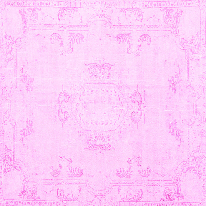 Square Persian Pink Traditional Rug, tr3864pnk