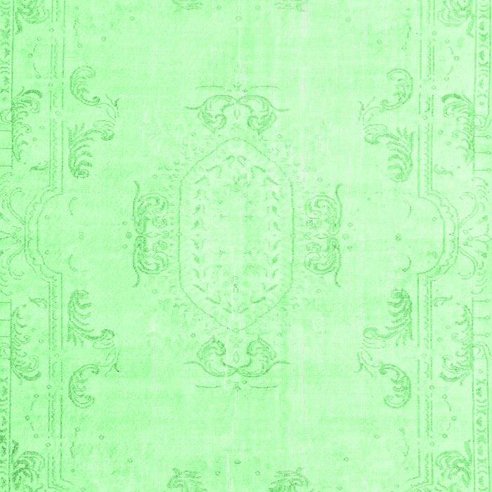 Machine Washable Persian Emerald Green Traditional Area Rugs, wshtr3864emgrn