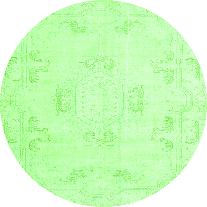 Square Persian Green Traditional Rug, tr3864grn