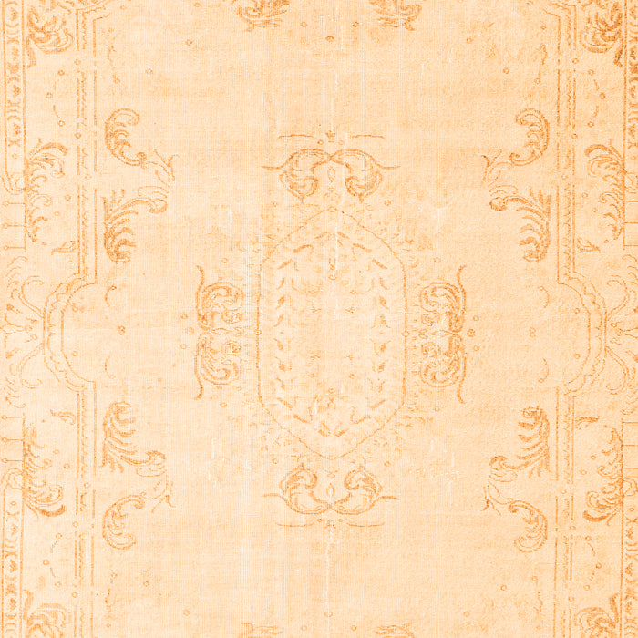 Serging Thickness of Machine Washable Persian Orange Traditional Area Rugs, wshtr3864org