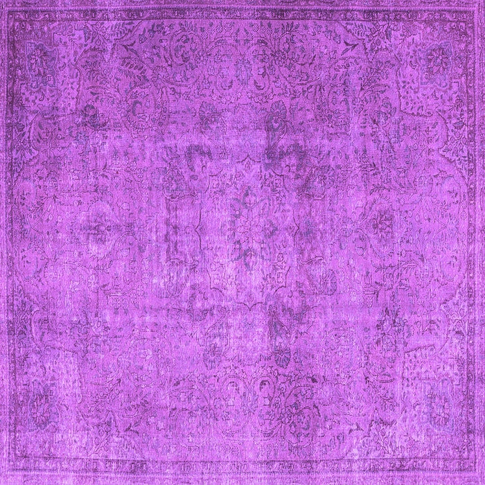 Square Machine Washable Persian Purple Traditional Area Rugs, wshtr3865pur