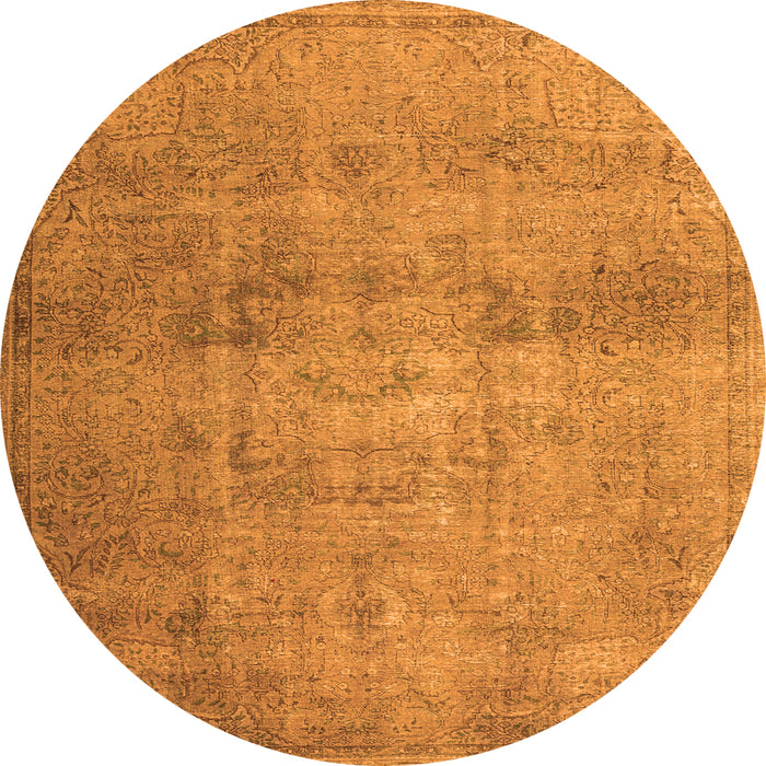 Machine Washable Persian Orange Traditional Area Rugs, wshtr3865org