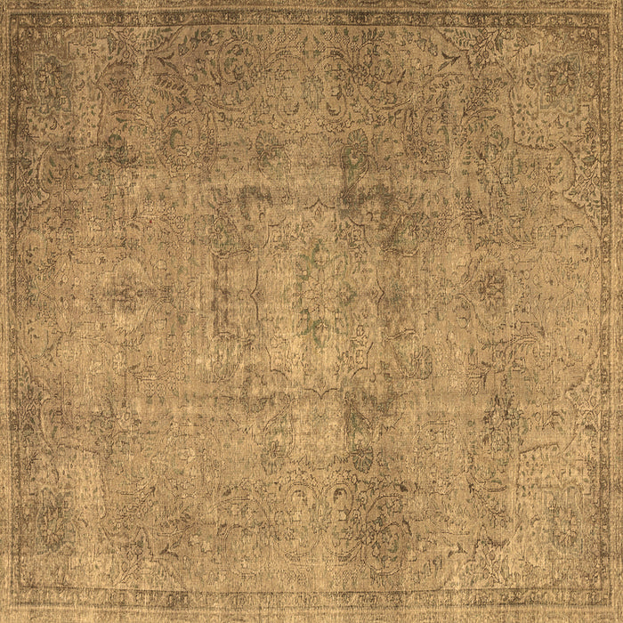 Square Machine Washable Persian Brown Traditional Rug, wshtr3865brn