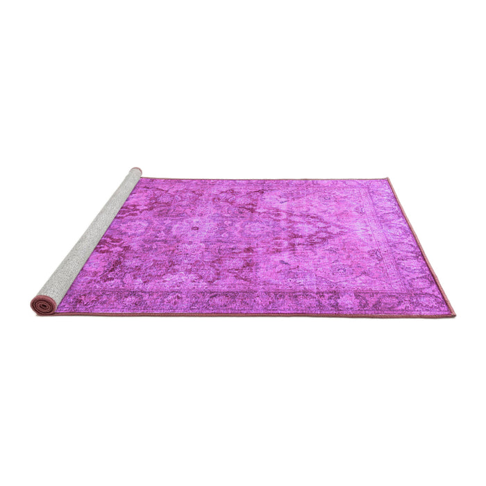 Sideview of Machine Washable Persian Purple Traditional Area Rugs, wshtr3866pur