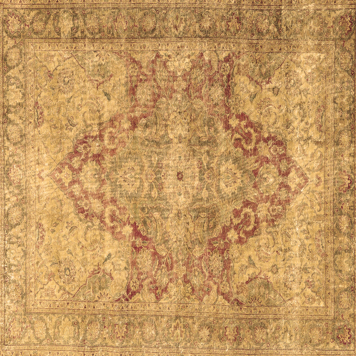 Square Machine Washable Persian Brown Traditional Rug, wshtr3866brn