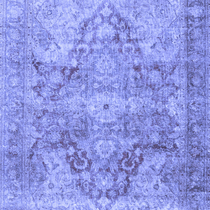 Machine Washable Persian Blue Traditional Rug, wshtr3866blu