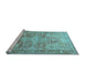 Sideview of Machine Washable Persian Light Blue Traditional Rug, wshtr3866lblu