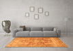 Machine Washable Persian Orange Traditional Area Rugs in a Living Room, wshtr3866org