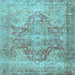 Square Persian Light Blue Traditional Rug, tr3866lblu