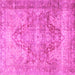 Square Persian Pink Traditional Rug, tr3866pnk