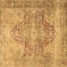 Square Persian Brown Traditional Rug, tr3866brn