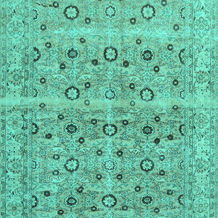 Machine Washable Persian Turquoise Traditional Area Rugs, wshtr3867turq