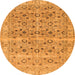 Square Persian Orange Traditional Rug, tr3867org