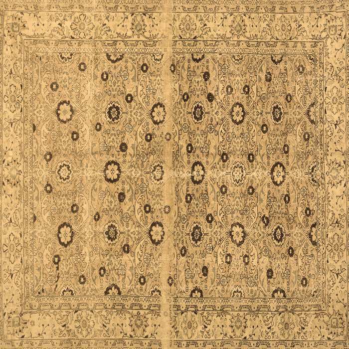 Square Persian Brown Traditional Rug, tr3867brn