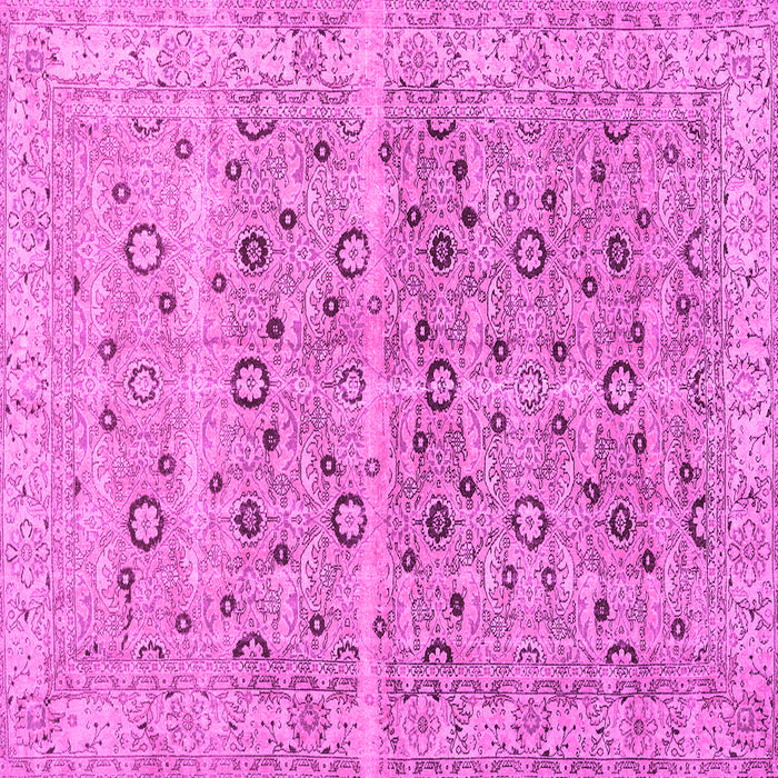 Square Persian Pink Traditional Rug, tr3867pnk