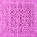 Square Persian Pink Traditional Rug, tr3867pnk