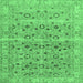 Square Persian Emerald Green Traditional Rug, tr3867emgrn